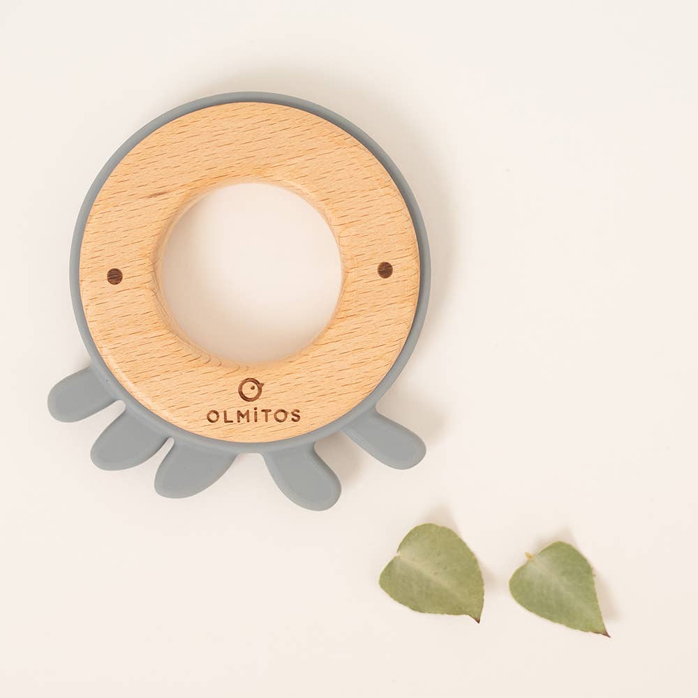 Olmitos S.A - Wholesale Teether (Not Clip-On) - Baby - SILICONE TEETHING RING AND BEECH WOOD3