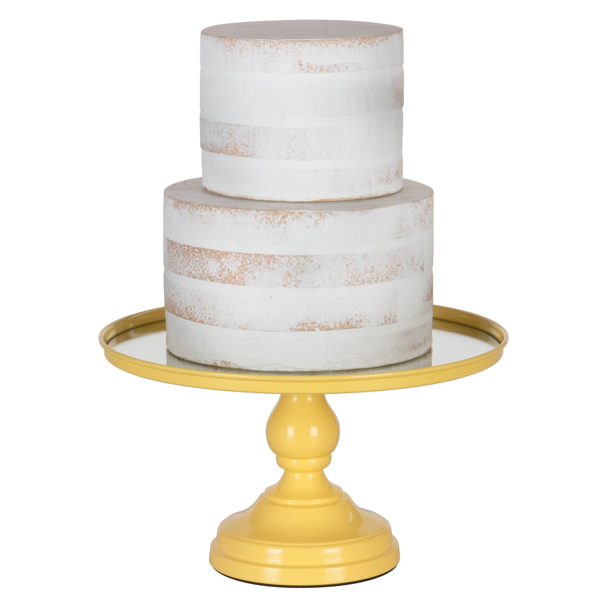Amalfi Decor - Wholesale Cake Stand - 12 Inch Mirror-Top Cake Stand - Yellow0