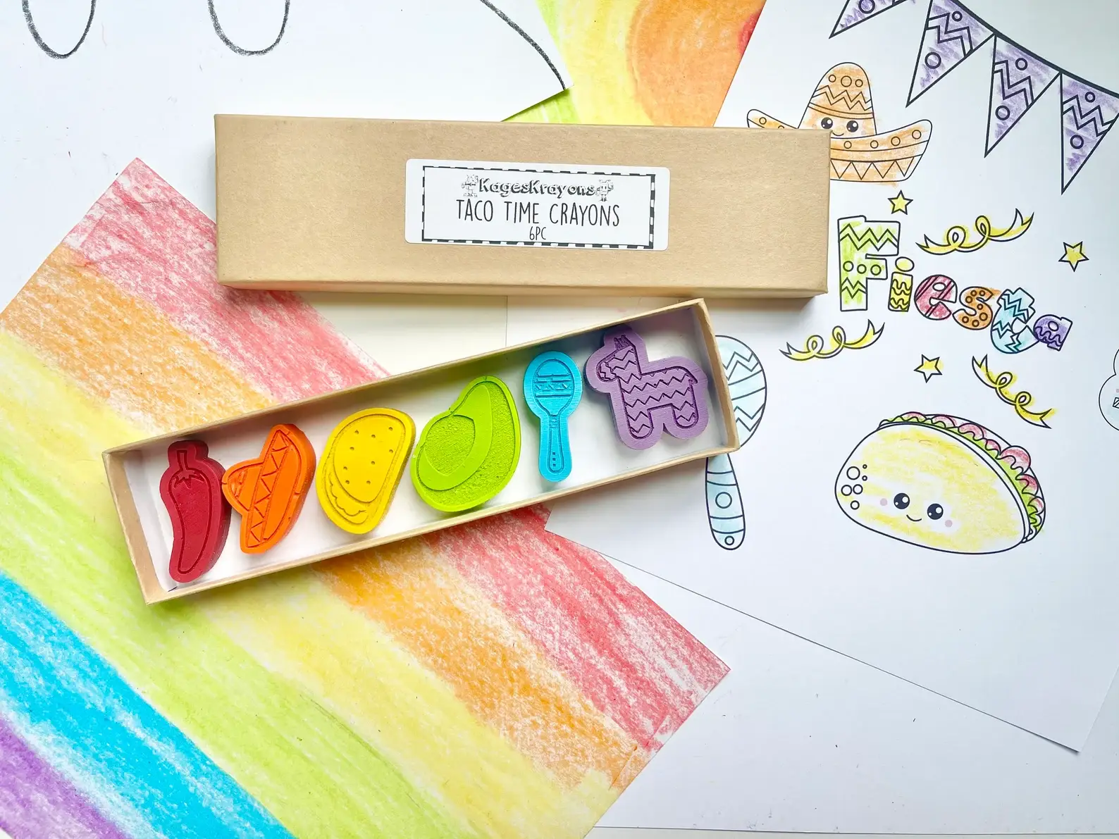 KagesKrayons - Wholesale Crayons – Child & baby - Taco Time Crayons Gift Box8