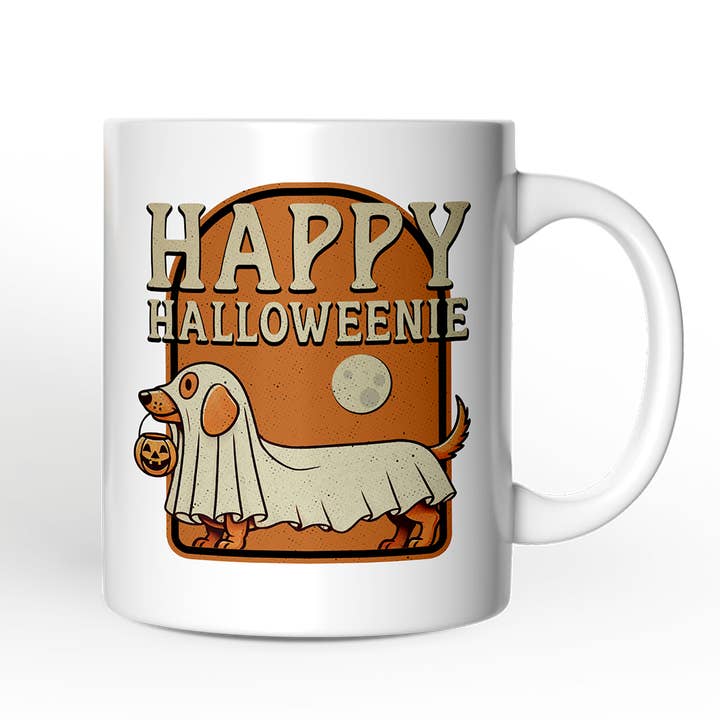 Happy Halloweenie Dachshund Halloween Gift Mug for wholesale by OrnamentallyYou