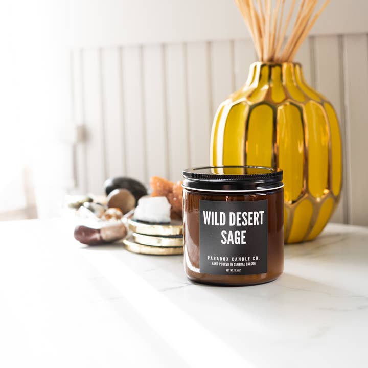 BOUGIE SAUGE DU DÉSERT SAUVAGE 11,5 OZ pour la vente par Paradox Candle Co.