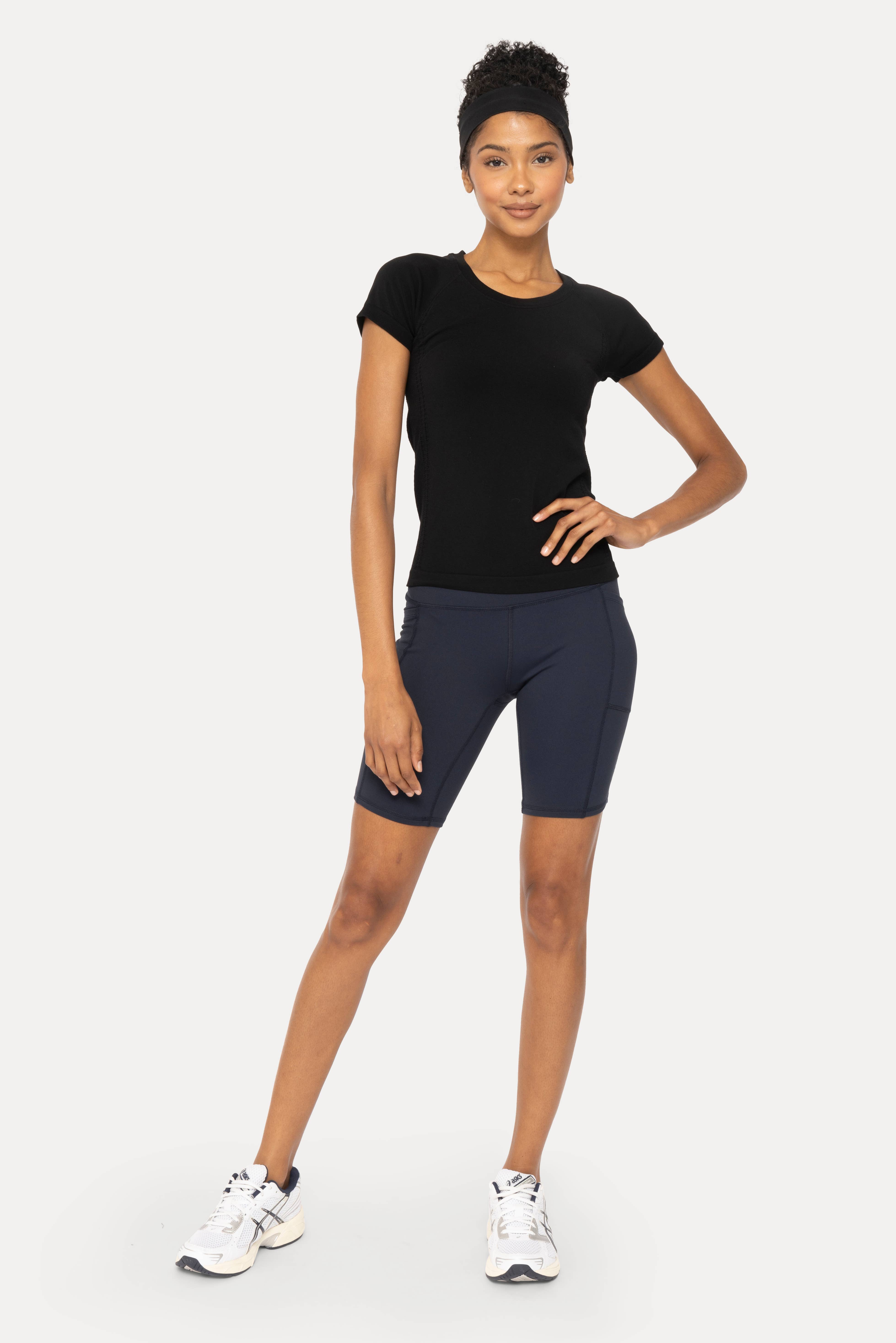 Mono B - Wholesale Athletic Shorts - Women's - Tapered Band Essential Biker Shorts15