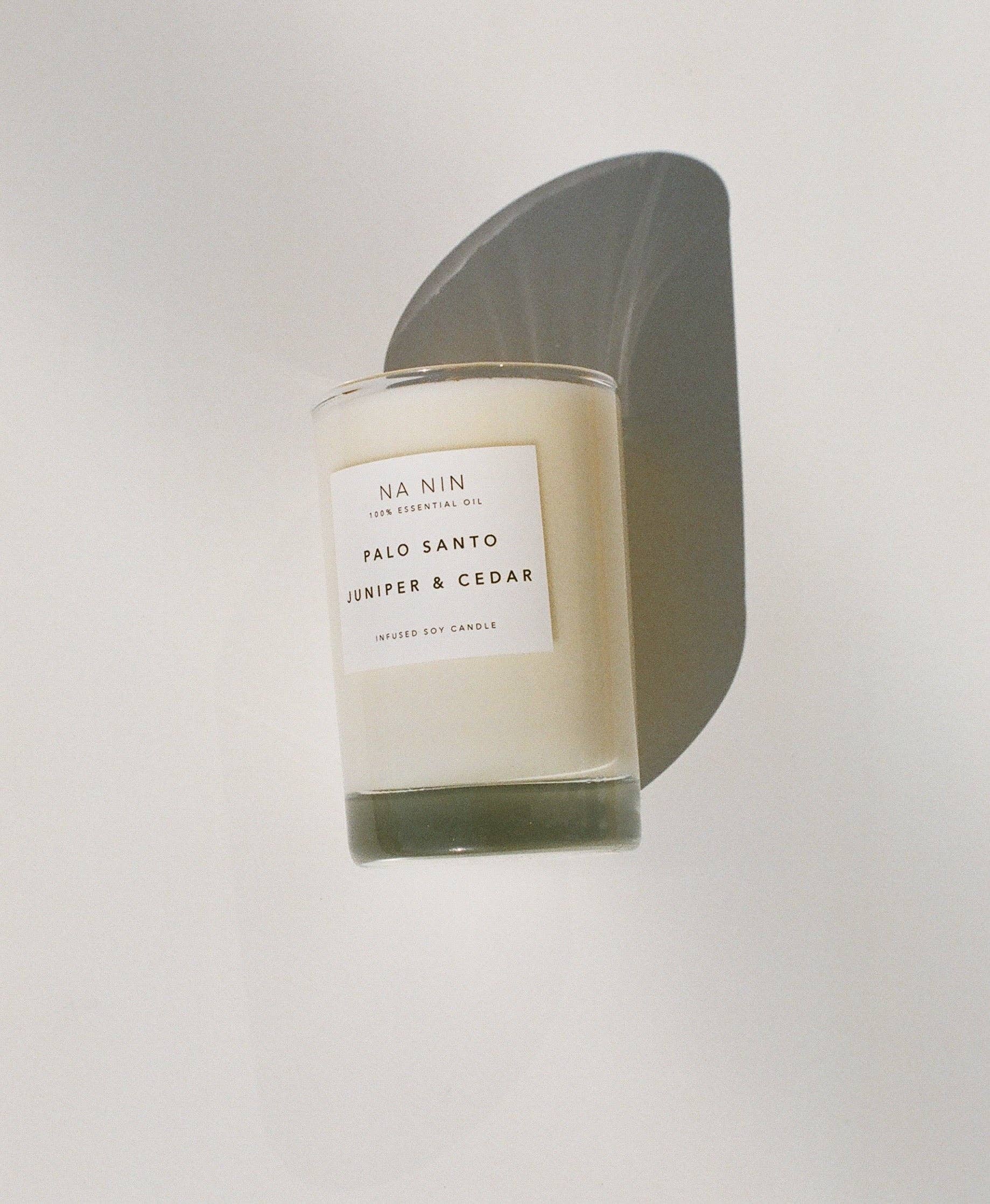 Na Nin - Wholesale Jar/Filled Candle - Palo Santo, Juniper, & Cedarwood Soy Candle / Available in 5oz & 8oz1