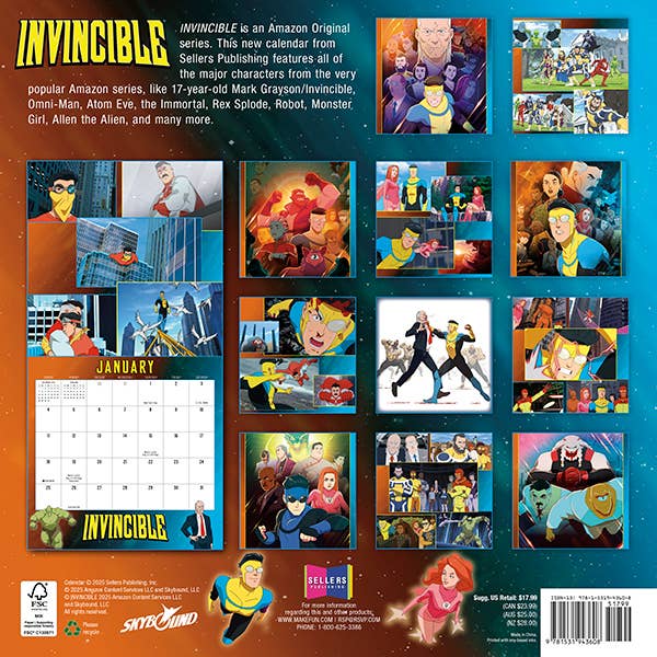 Sellers Publishing - Wholesale Calendar - Invincible© 2026 Wall Calendar1