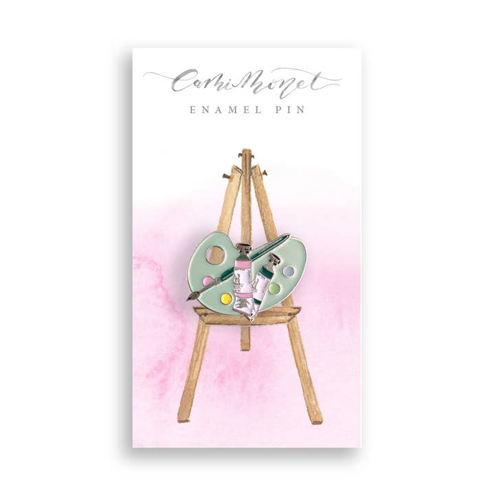 Épingle en émail Palette Artiste pour la vente par Cami Monet