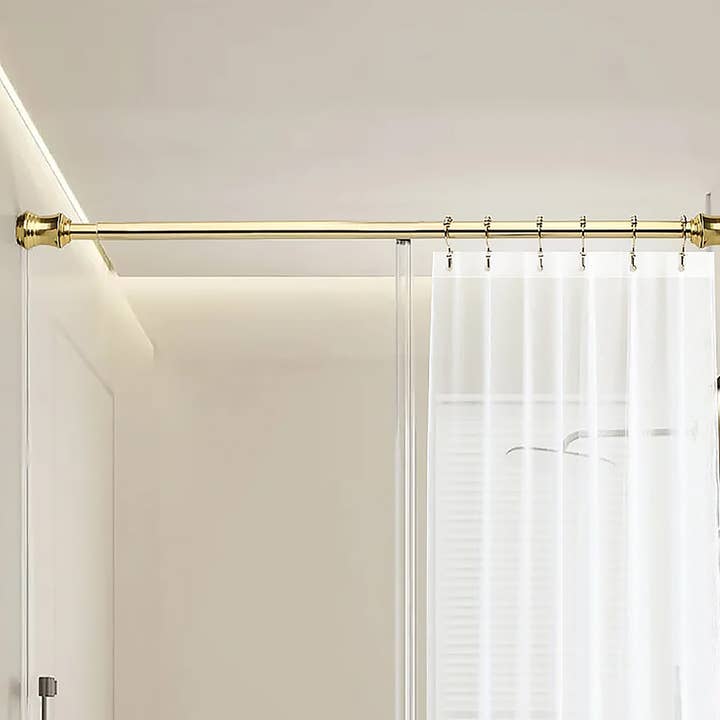 home mart goods - Wholesale Shower Curtain Rod/Hooks - 42"-72" Metal Shower Curtain Tension Rod Rust Resistant