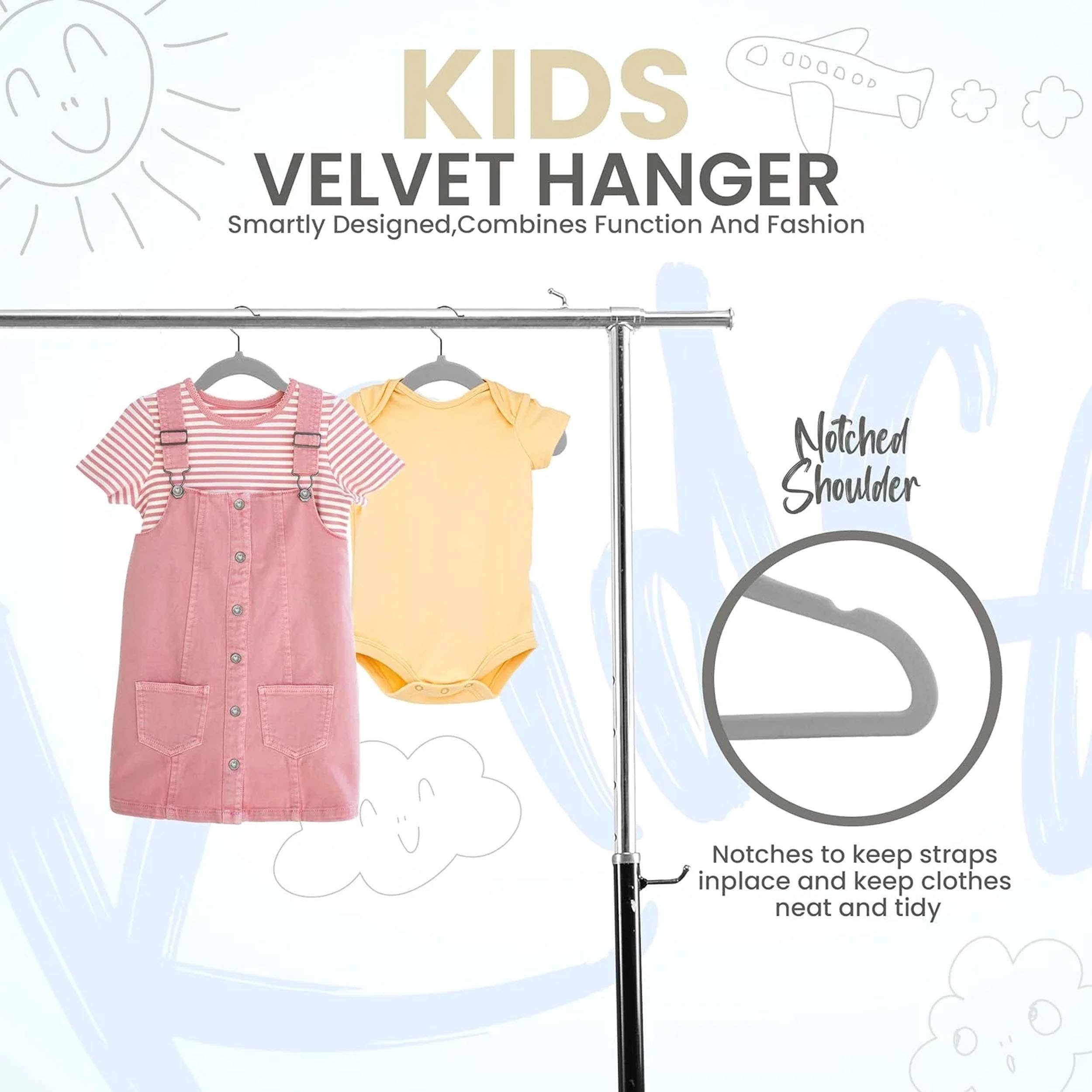Haaro – wholesale Clothes hangers – Velvet Hangers For Kids3