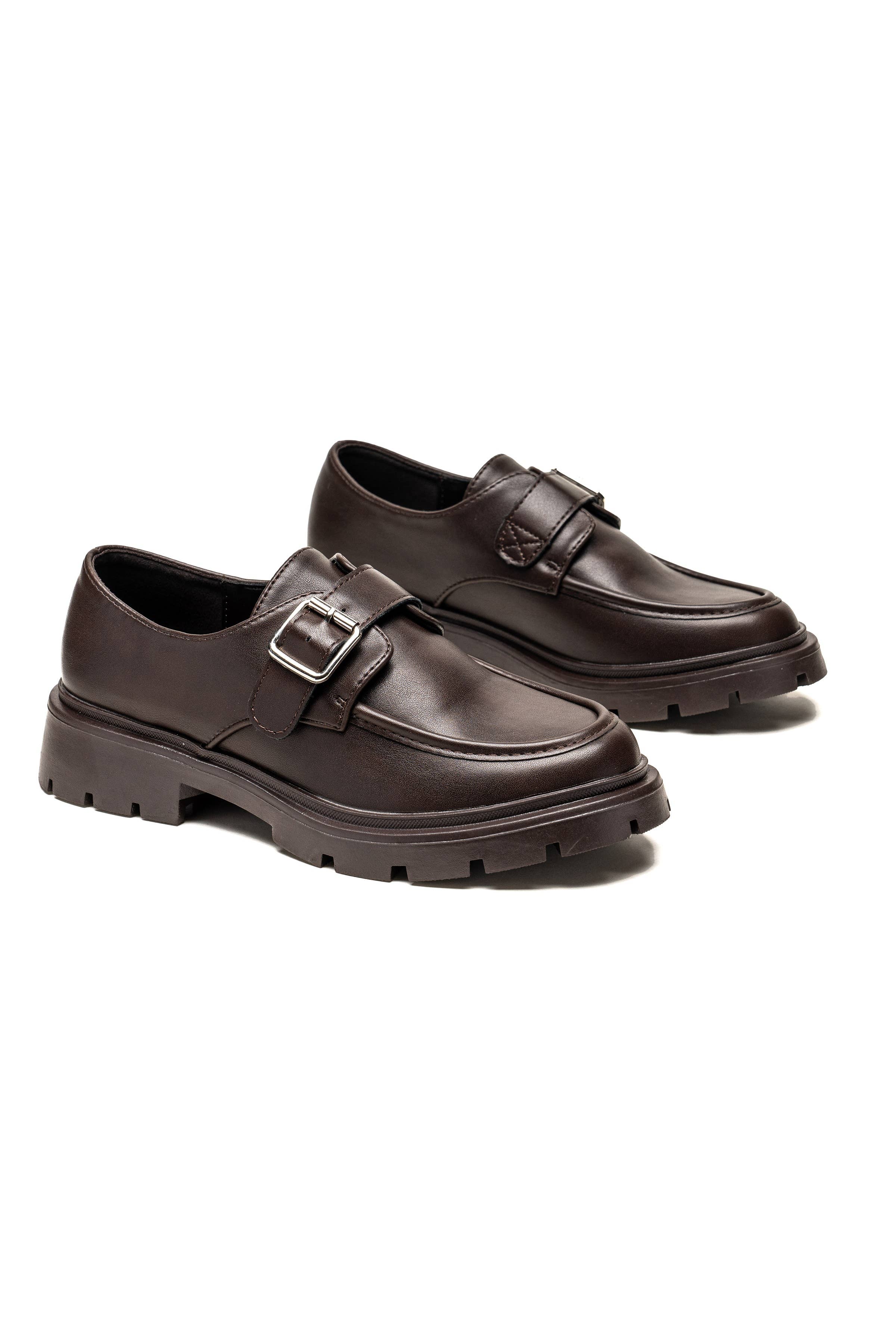 C'M PARIS - Wholesale Loafers - Women's - Chunky Loafer with Strap and Buckle 77-6535