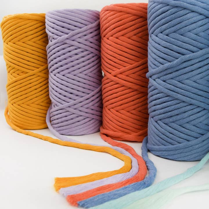 Ganxxet, Inc. - Venta al por mayor Hilos - CORDÓN JUMBO DE ALGODÓN BLANDO SIN RESIDUOS, 8 MM, 1 HEBRA ÚNICA, COLOR OCRE5