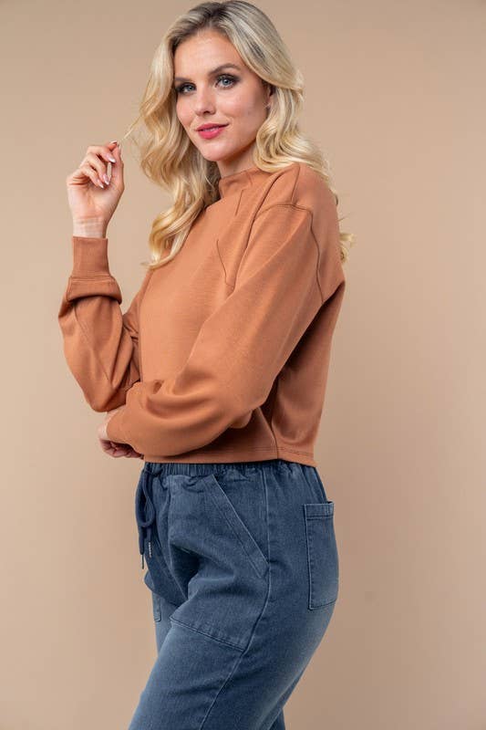 White Birch – Top de malha - Mulher por atacado – Camisola de Manga Comprida T10272 Manga Comprida em Malha Sólida3