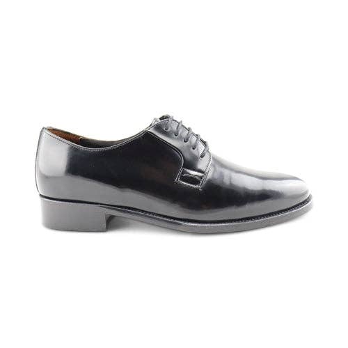 Black brush-off leather derbies for wholesale by Otisopse