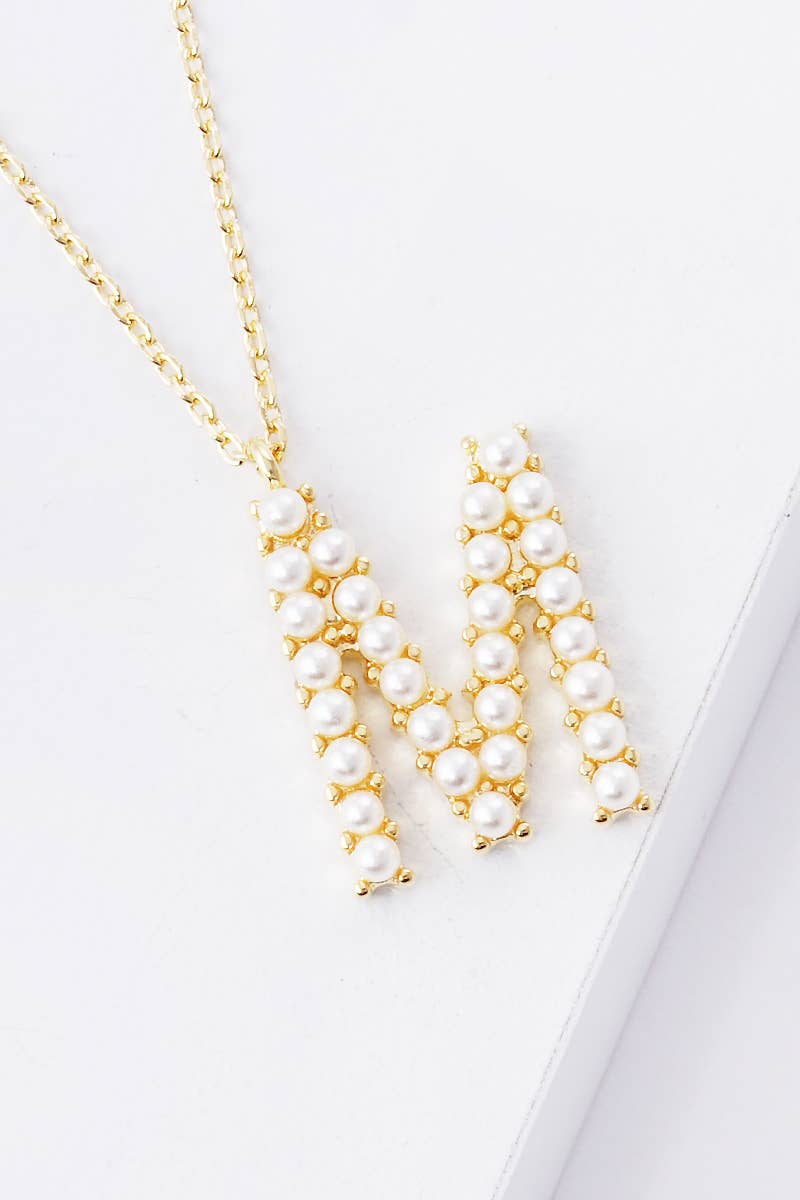 OHBOOBA DESIGN - Vente Colliers à pendentif - Collier initial en perles plaquées or23