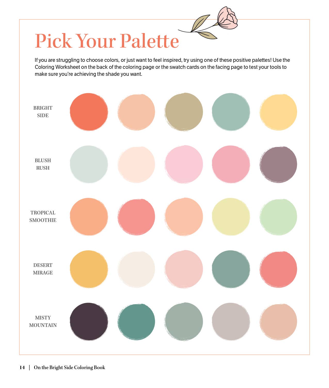 Better Day Books – Großhandel Mal- & Aktivitätsbuch – Erwachsene – Färbebuch „On the Bright Side“: Florale Muster6