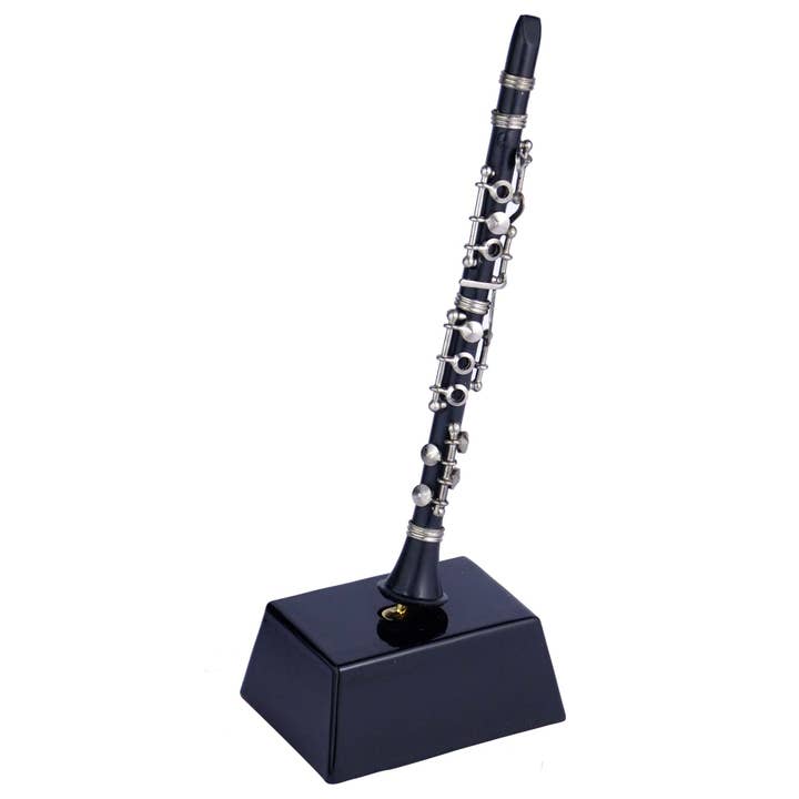 Black Clarinet with Base for wholesale by Broadway Gifts Co