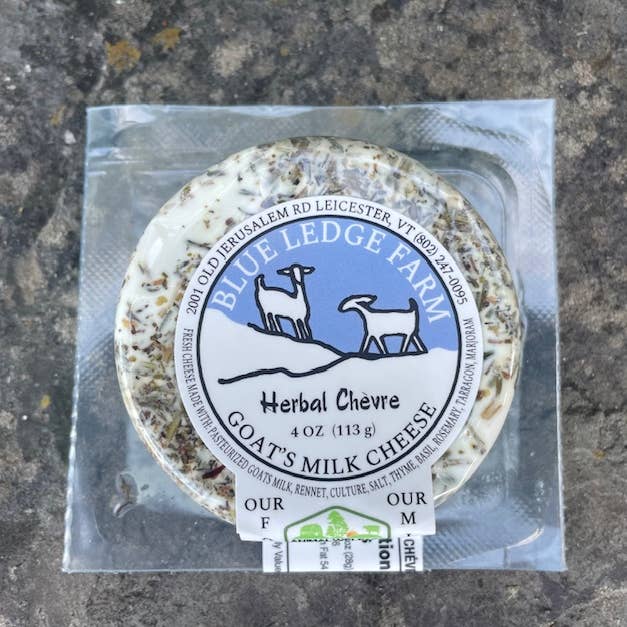 Blue Ledge Farm Herbal Chevre medallion for wholesale by Blue Ledge Farm
