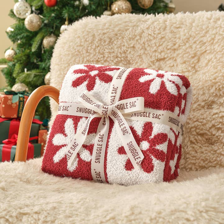 DreamValley - Wholesale Throw Blanket - SS Checkered Floral Throw Blanket Reversible Knitted Throw2