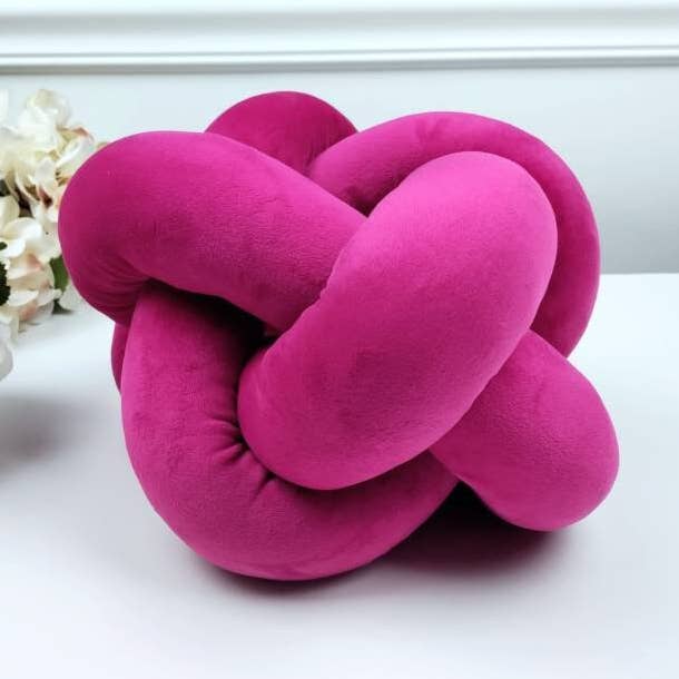 Knot Pillow In Small Button Shape Is 8X8 Inches for wholesale by SUF Products LLC