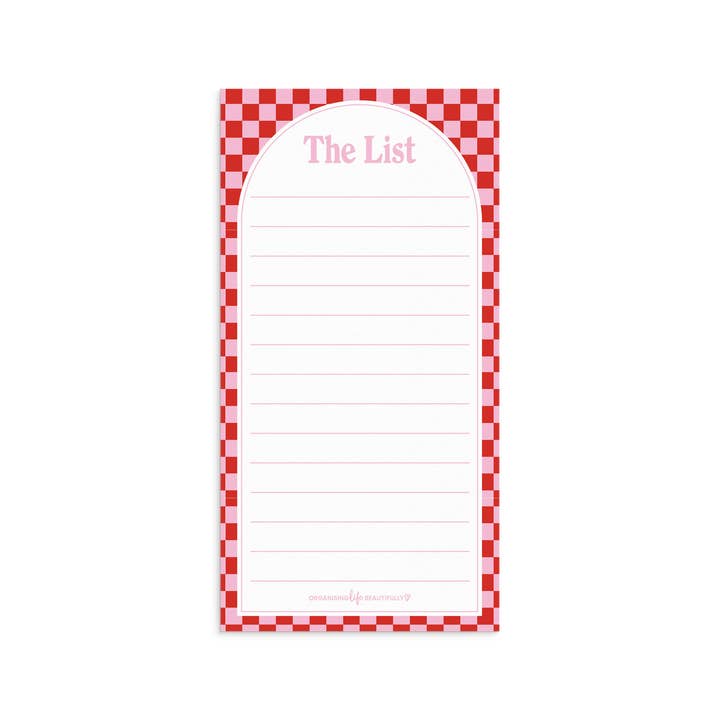 SECOND - Magnet | Shopping/To-Do List - Checkerboard for wholesale by Organising Life Beautifully