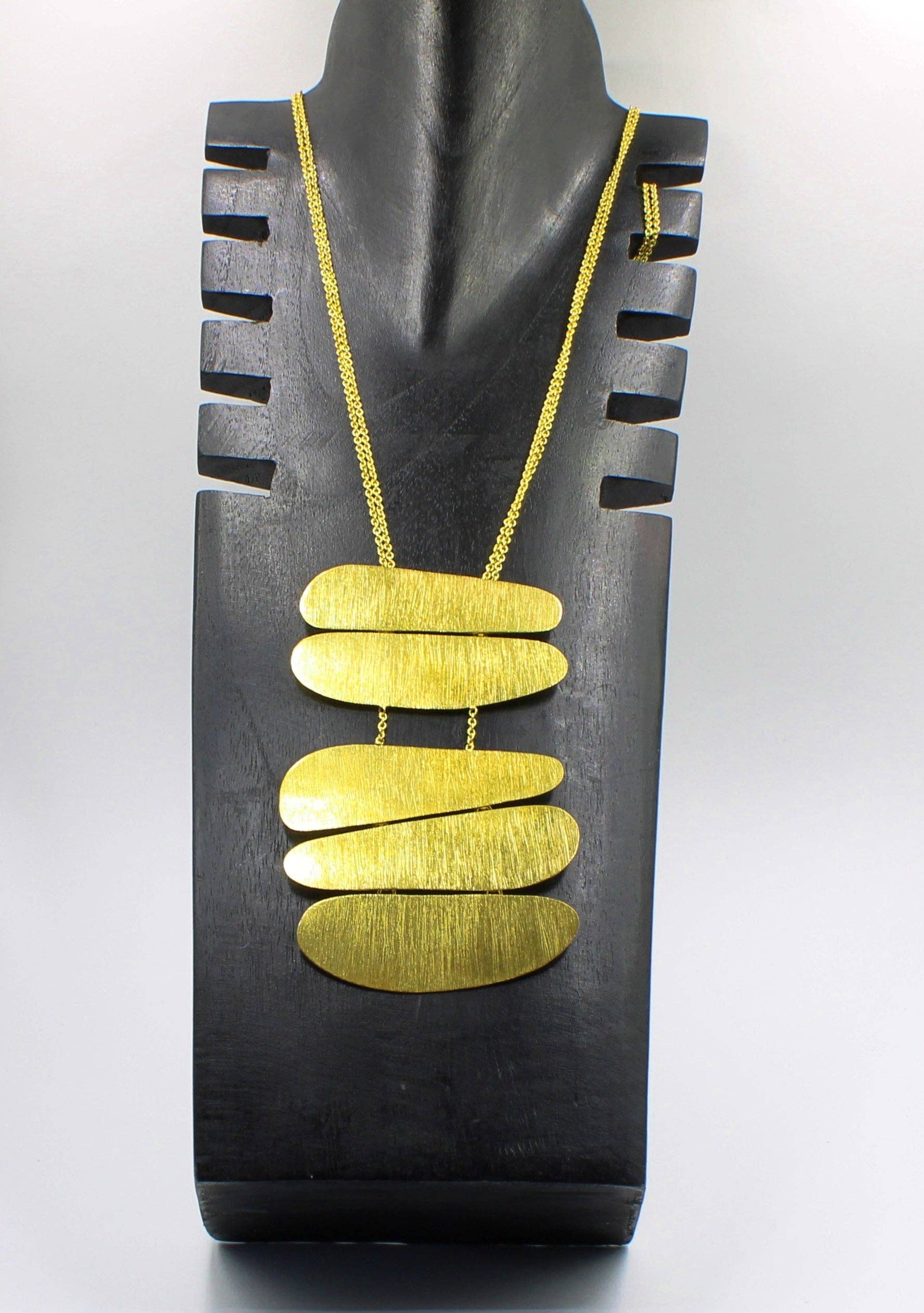 LA MAR - Wholesale Y-Neck/Lariat Necklace - PALEOLITHIC necklace gold-plated - Design with character1