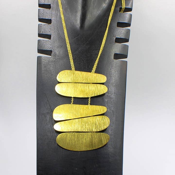 LA MAR - Wholesale Y-Neck/Lariat Necklace - PALEOLITHIC necklace gold-plated - Design with character1