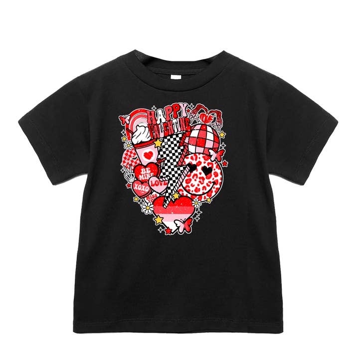 Vday Collage Tee, Sort (spædbarn, småbørn, ungdom, voksen) for engroshandel hos Micro Me