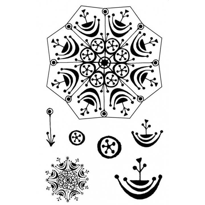3D Snowflake Rubber Stamp Set for wholesale by Stamp Addicts