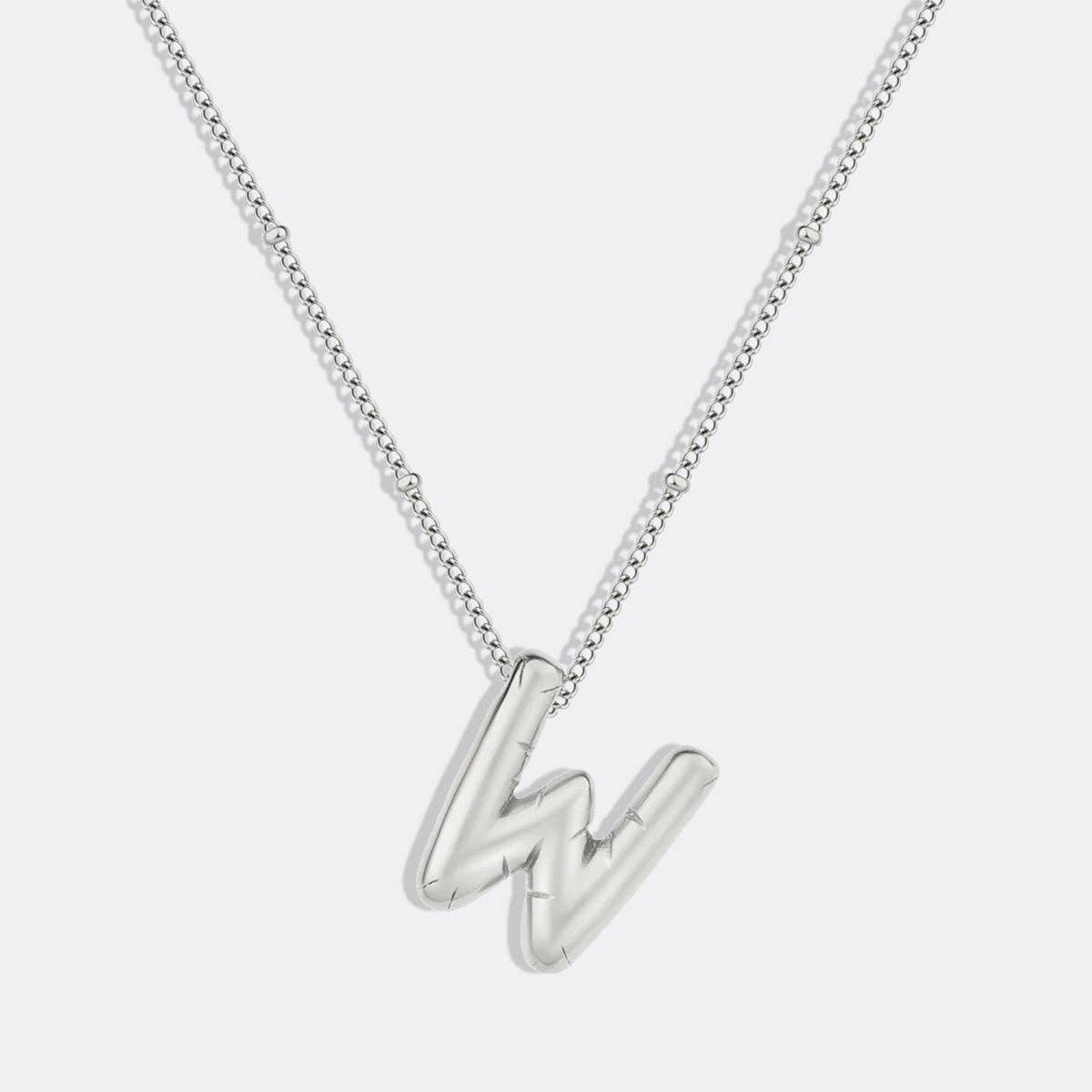 Mint & Lily - Wholesale Pendant/Charm Necklace - Balloon Initial Necklace with Satellite Chain30