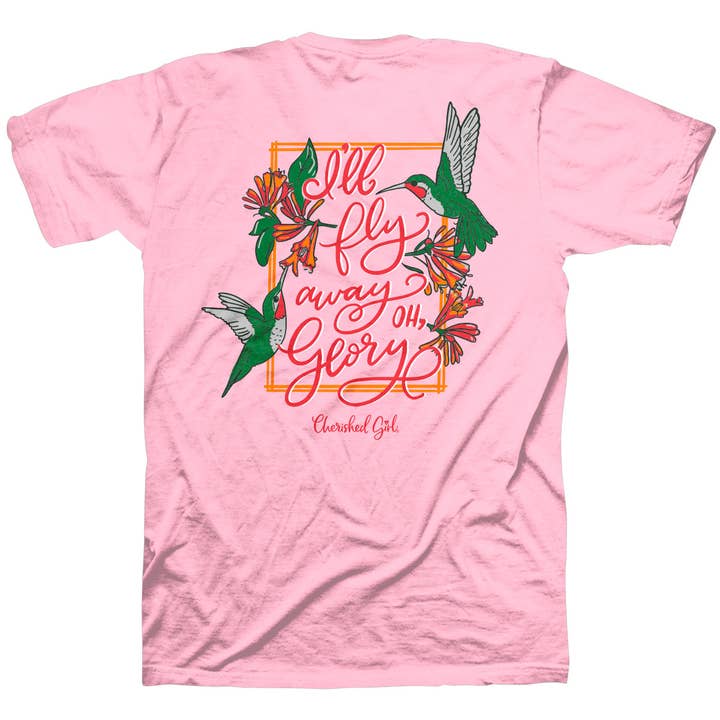 Classic Pink Cherished Girl Womens T-Shirt I'll Fly Away for wholesale on Faire