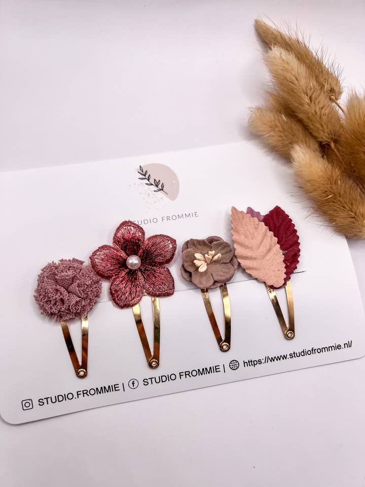 Set of Fall hair clips for wholesale by Studio Frommie