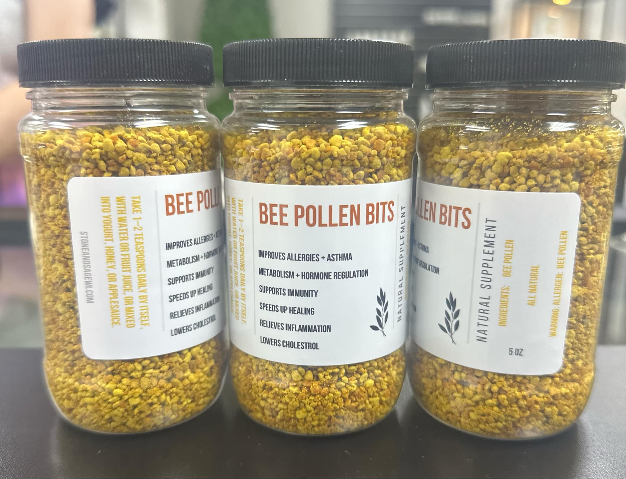 ERTH World Corp DBA Stone+Sage - Wholesale Oral Supplement/Vitamin - Bee Pollen Bits All Natural Wild Harvested ethically sourced3