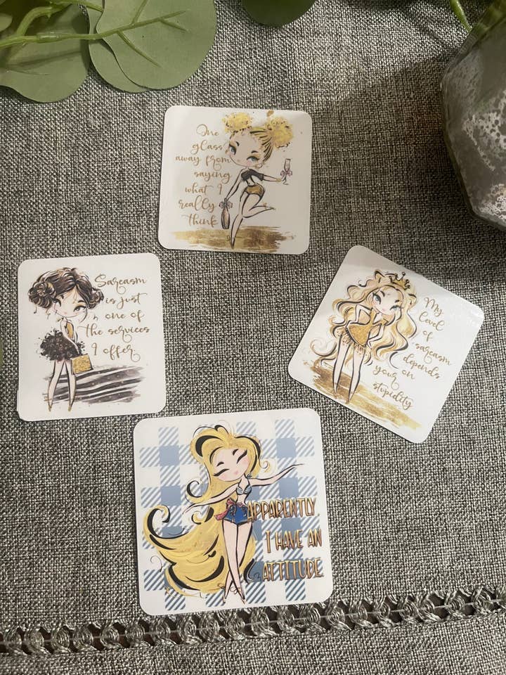 Sticker Bundle of Sarcastic Blondes for wholesale by Kristie’s Creativity Barn