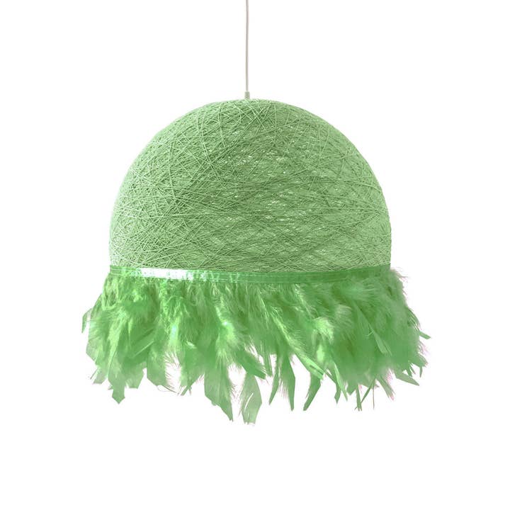 Geometrik Design – Pedra de parede por atacado – Luminária pendente com penas marrons HALF FEATHERS, design nórdico6