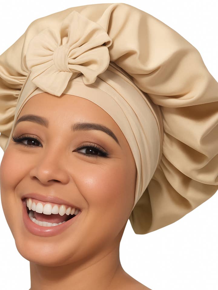 Satin Luxe Double-Lined Hair Bonnet and other Purchase Wholesale double lined. Free Returns & Net 60 Terms on Faire trending on Faire.