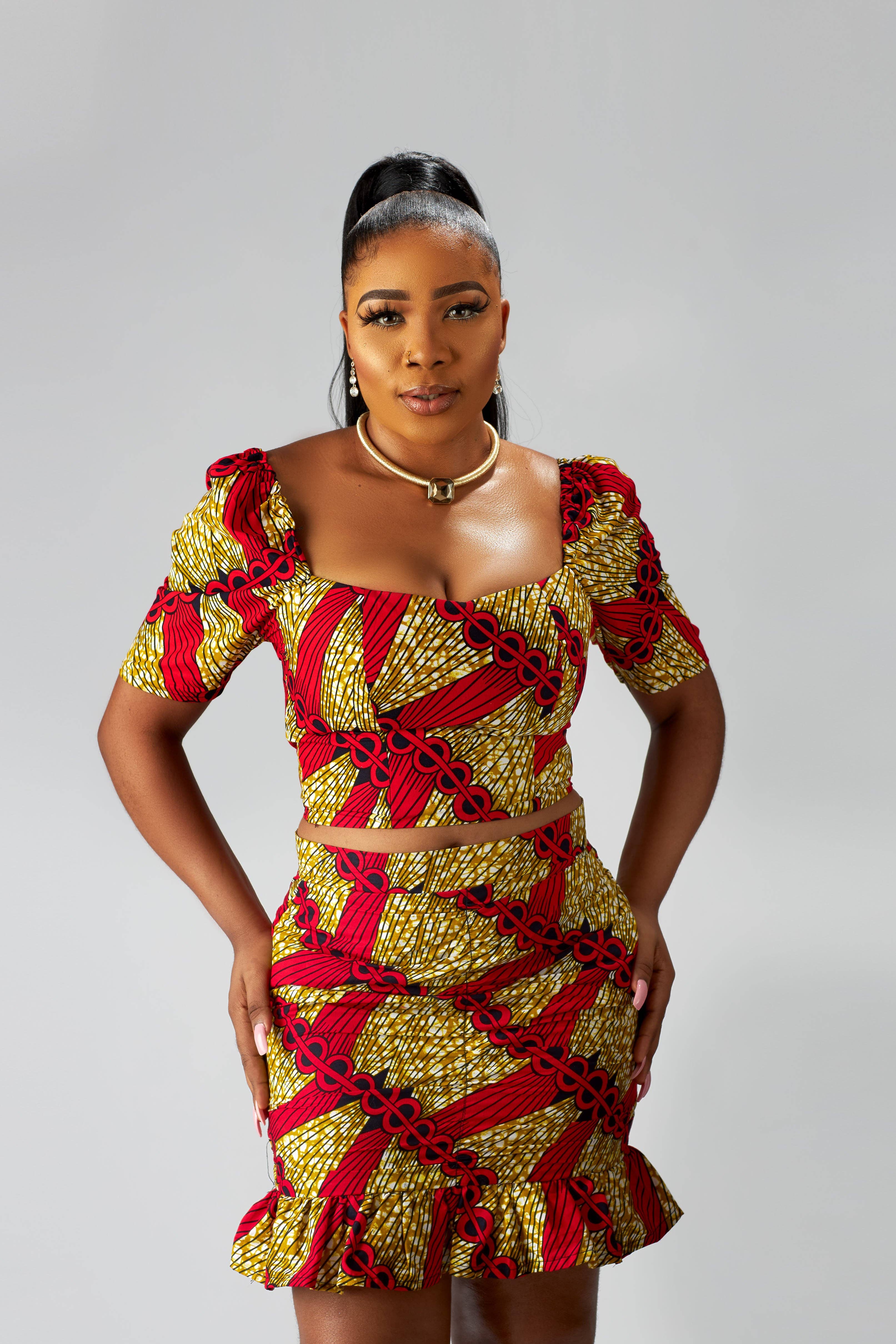 Abebi Modish - Vente Jupe – femme - JUPE FRONCES NONSO1