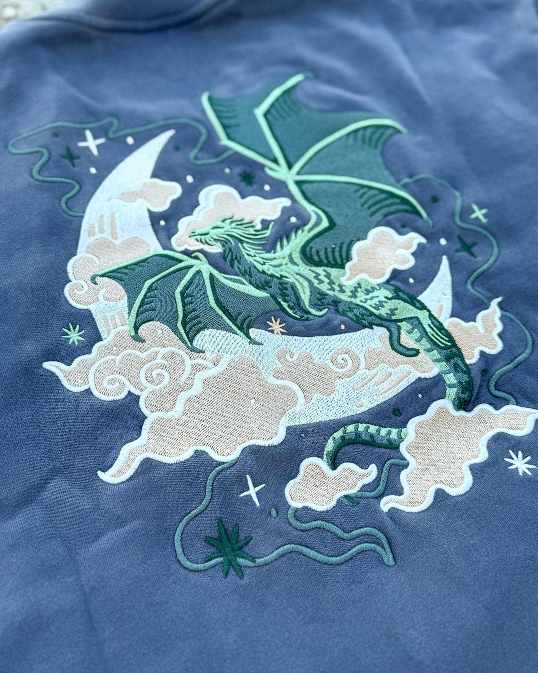 Blissfully Bookish Company - Wholesale Sweatshirt - Women's - Celestial Dragon Embroidered Sweatshirt1