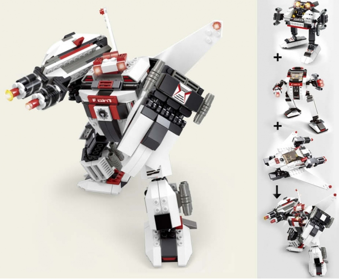 Texas Toy Distribution - Wholesale Building Set - Kids - Space 3-in-1 Fighter: Caston, General of Ruin (313 Pcs)2