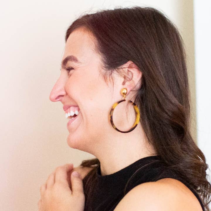 Tortoise Hoops for wholesale by Finds Design