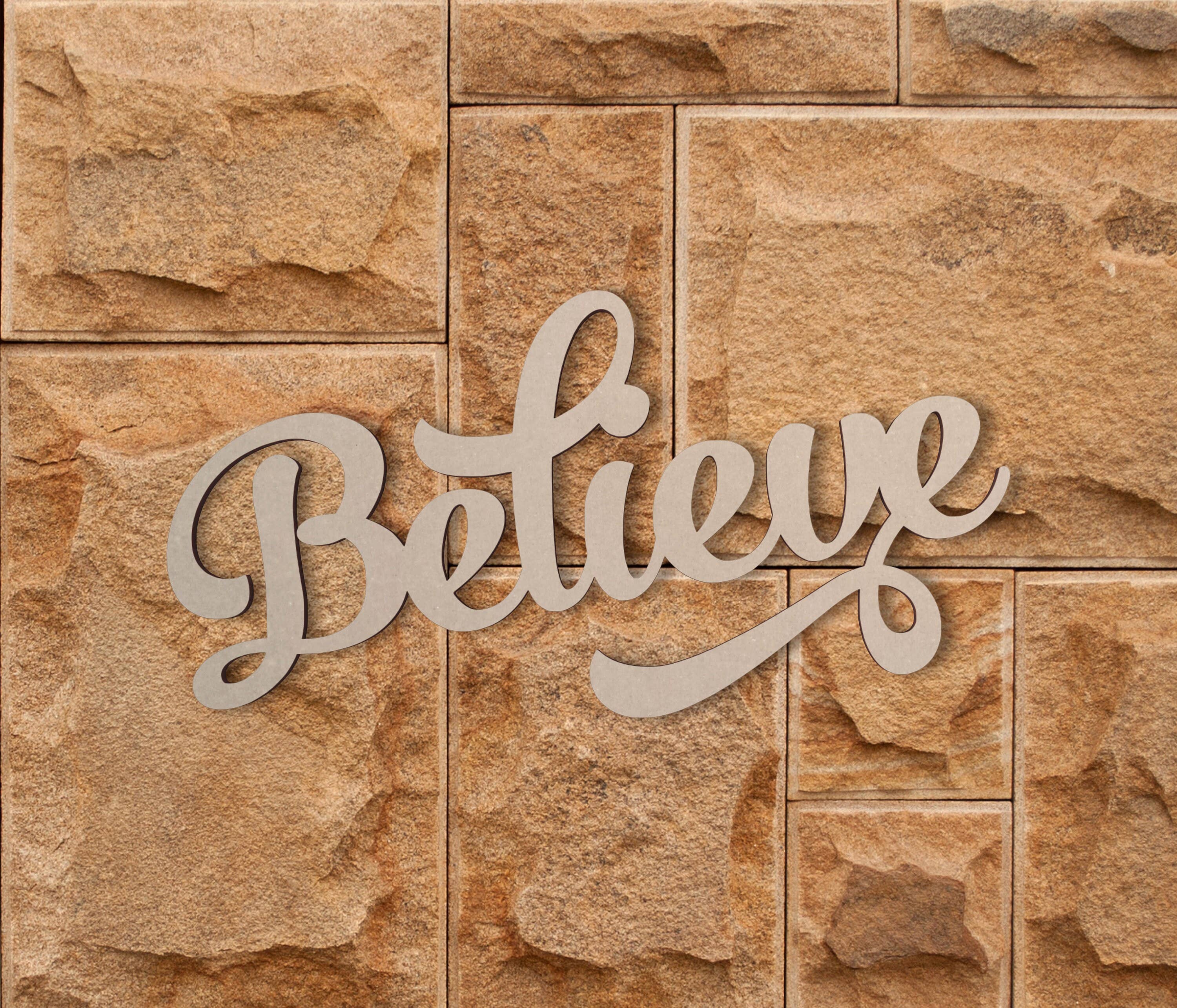 Jess and Jessica – Engroshandel 3D-vægkunst – Tro Wall Decor Word - Udskæring, Indretning af hjemmet6