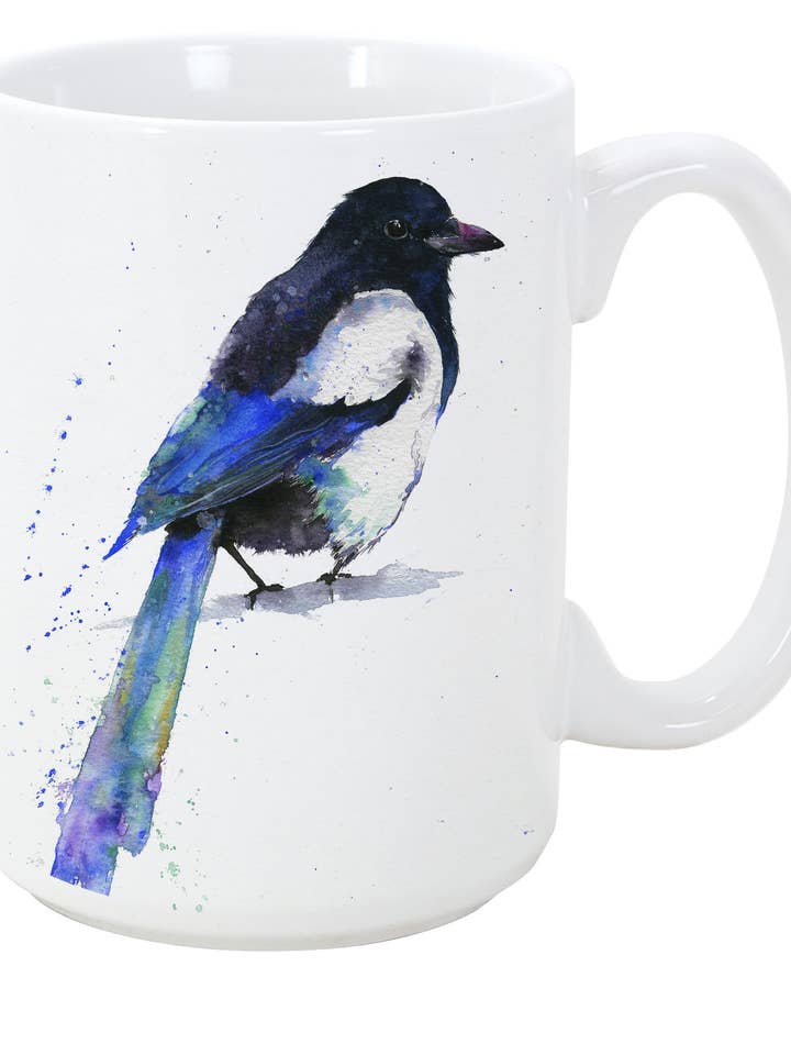 15oz Kunstbecher - Elster - Vogel für den Großhandel von Oladesign