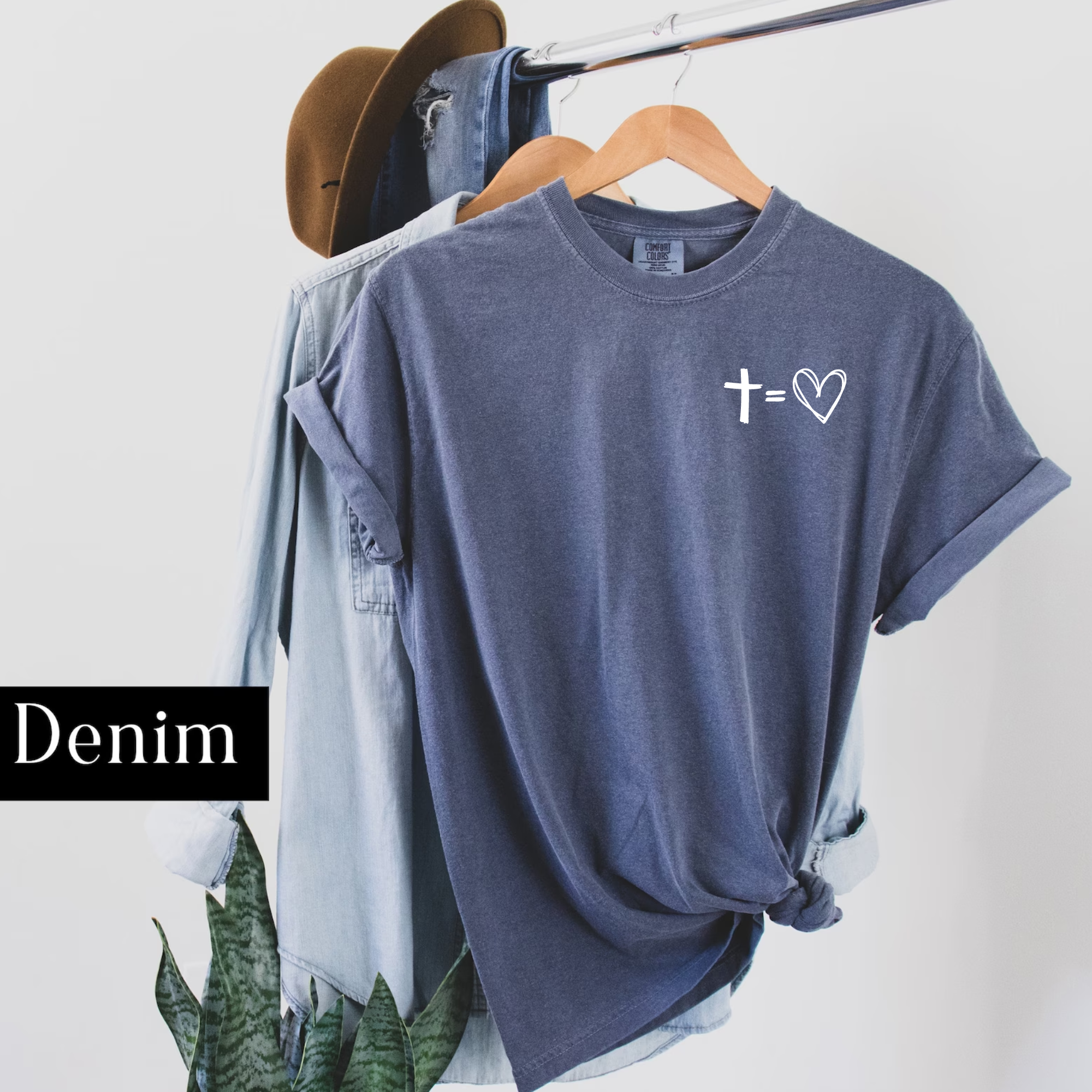 Faith & Life Christian Brands - Wholesale Screen Printed T-Shirt - Women's - Jesus Has My Back Comfort Colors Heavyweight T-Shirt6