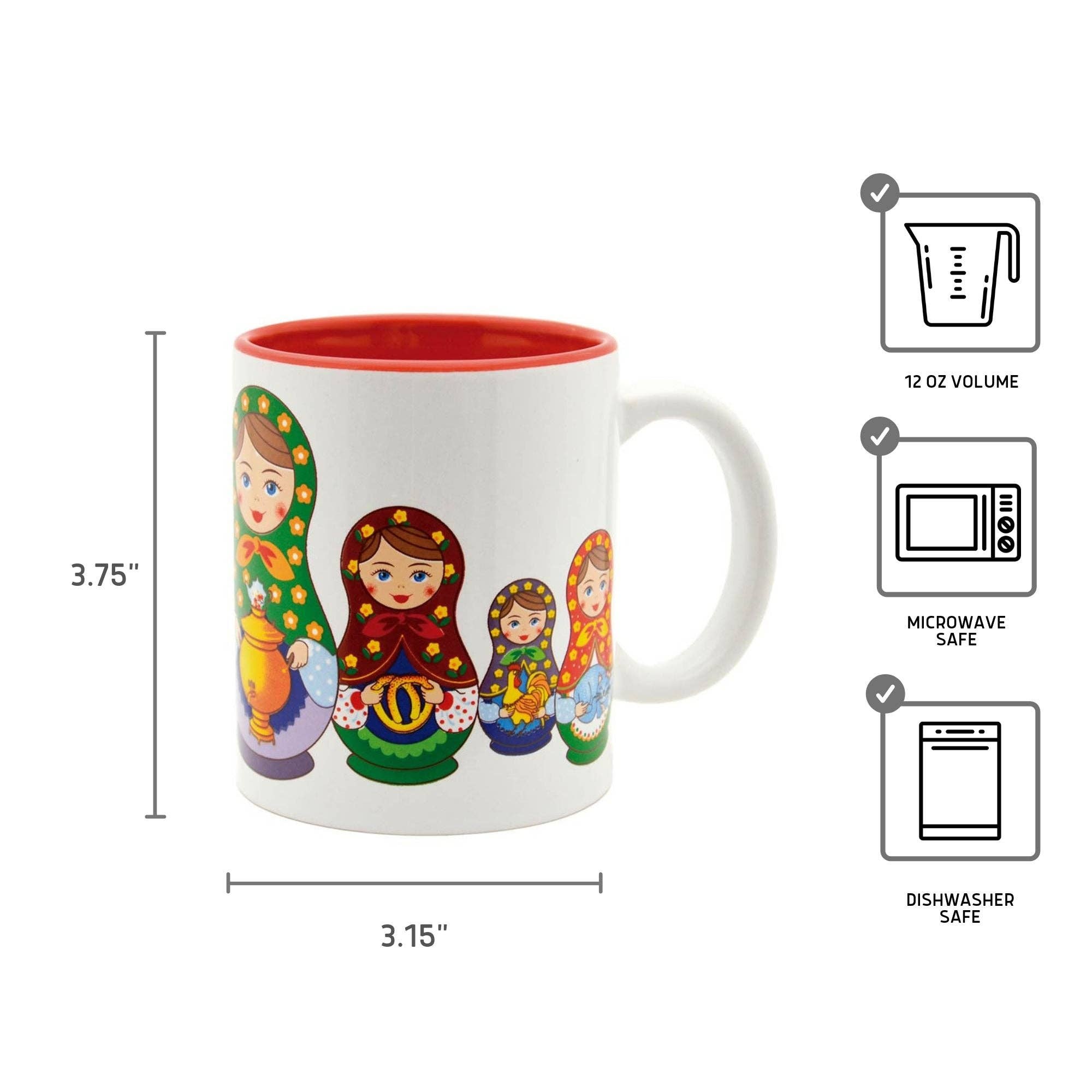 European Heritage Gifts - Wholesale Coffee Mug - Ceramic Coffee Mug Russian Nesting Doll2