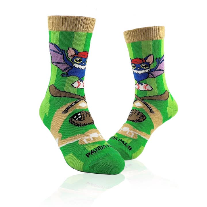 Halloween Baseball Bat Socks from the Sock Panda (Ages 3-7) for wholesale by Sock Panda