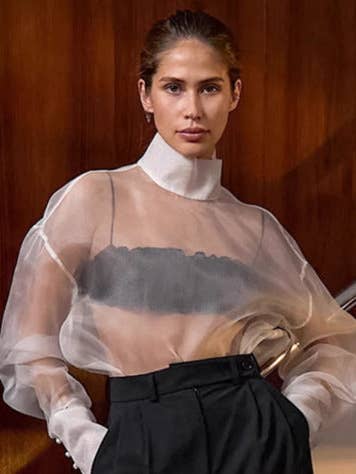 Marayn - Wholesale Blouse - Women's - Sheer Temptation Luxe Mesh Top Spring 2025