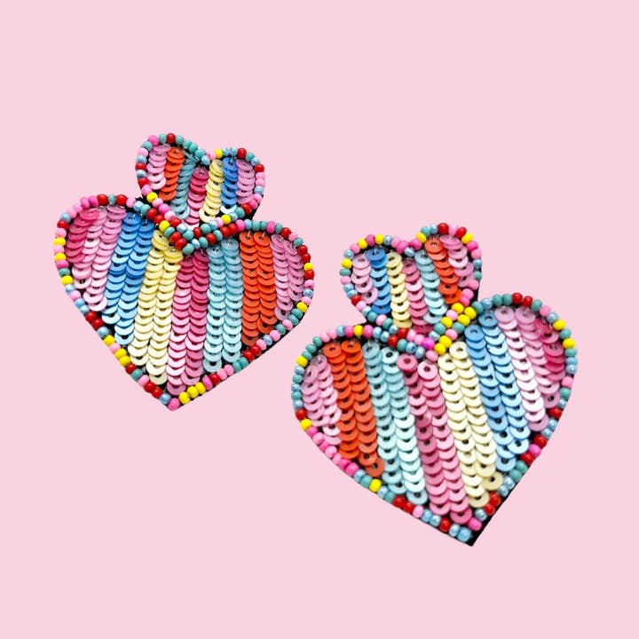 Cheery Heart Earring- 32 (Mix & Match Any 10 or More Pair) for wholesale by Camel Threads