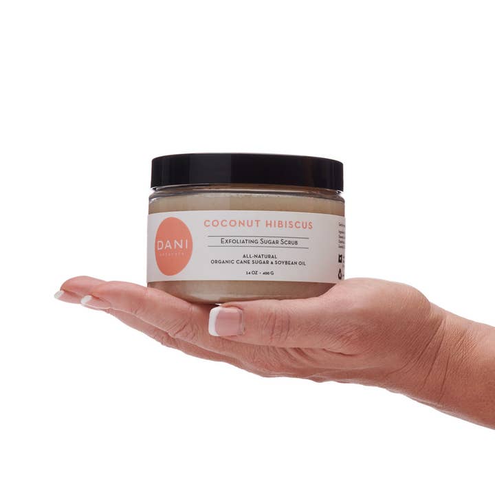 DANI Naturals - Wholesale Body Scrub/Exfoliant - Coconut Hibiscus Sugar Scrub 14oz