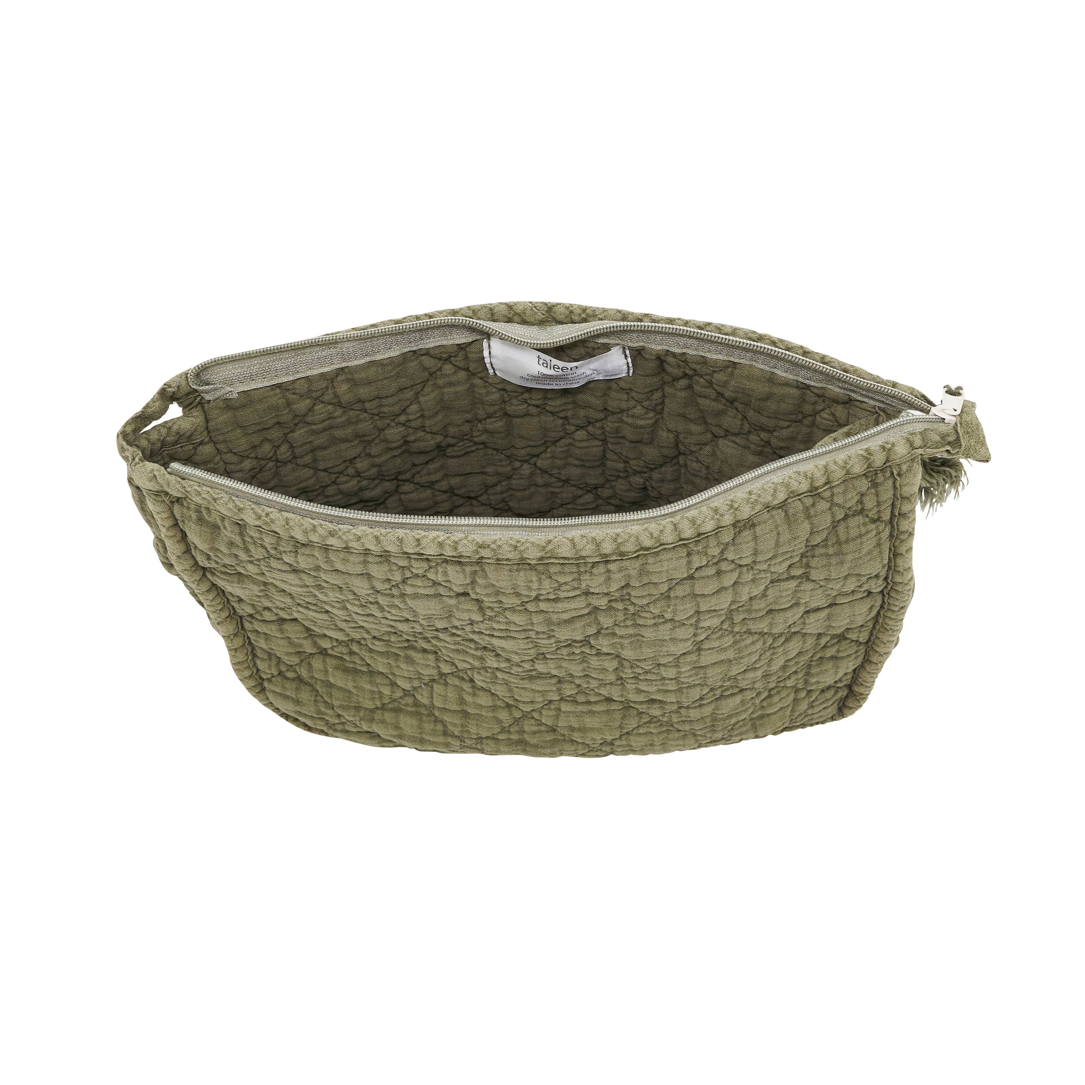 Saro Lifestyle – bolsa de maquilhagem e cosméticos por atacado – Bolsa de Cosméticos Acolchoada de Algodão Suave2