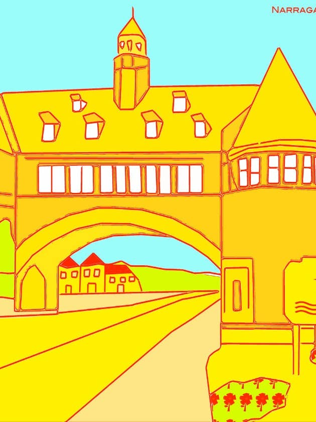 Narragansett Art Print by Giraffes and Robots for wholesale by Giraffes and Robots Pop Art Studio