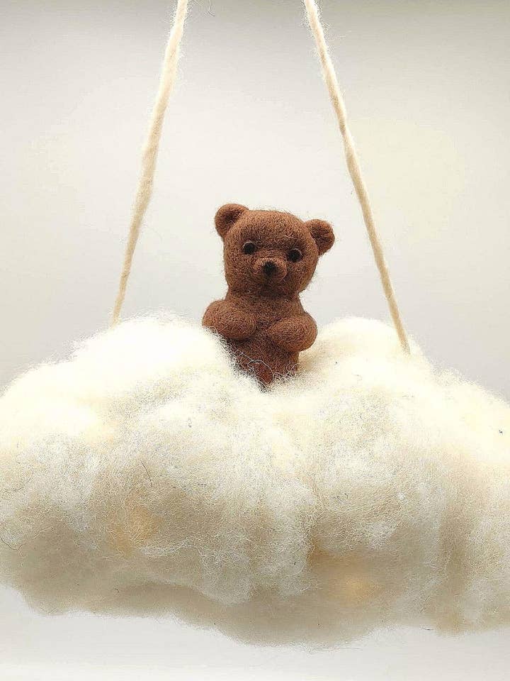 Mobile : « Bonne nuit » Nuage illuminé d'un ours en peluche pour la vente par Adopta un hada