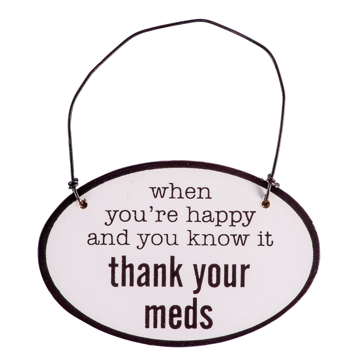 Abbey + CA Gift - Wholesale Sign - Say It with Sass Mini Oval Wall Hangings5