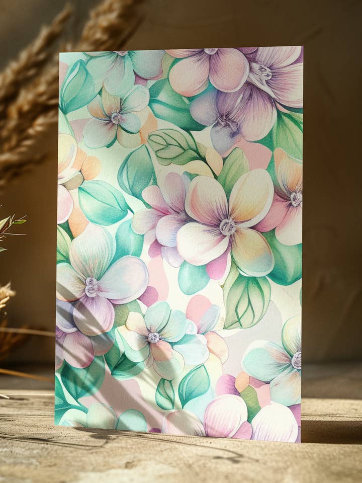 Pastel Florals Greeting Card Set for wholesale by Prickly Petal Boutique